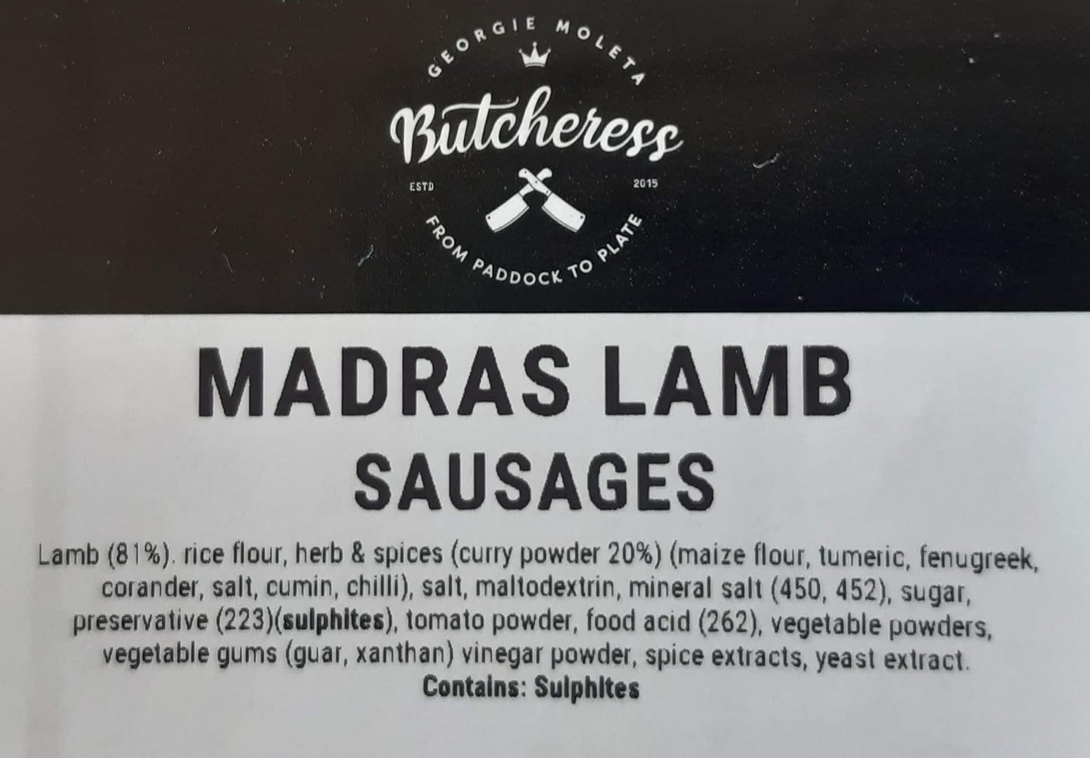 Madras Lamb Sausages - Image 2