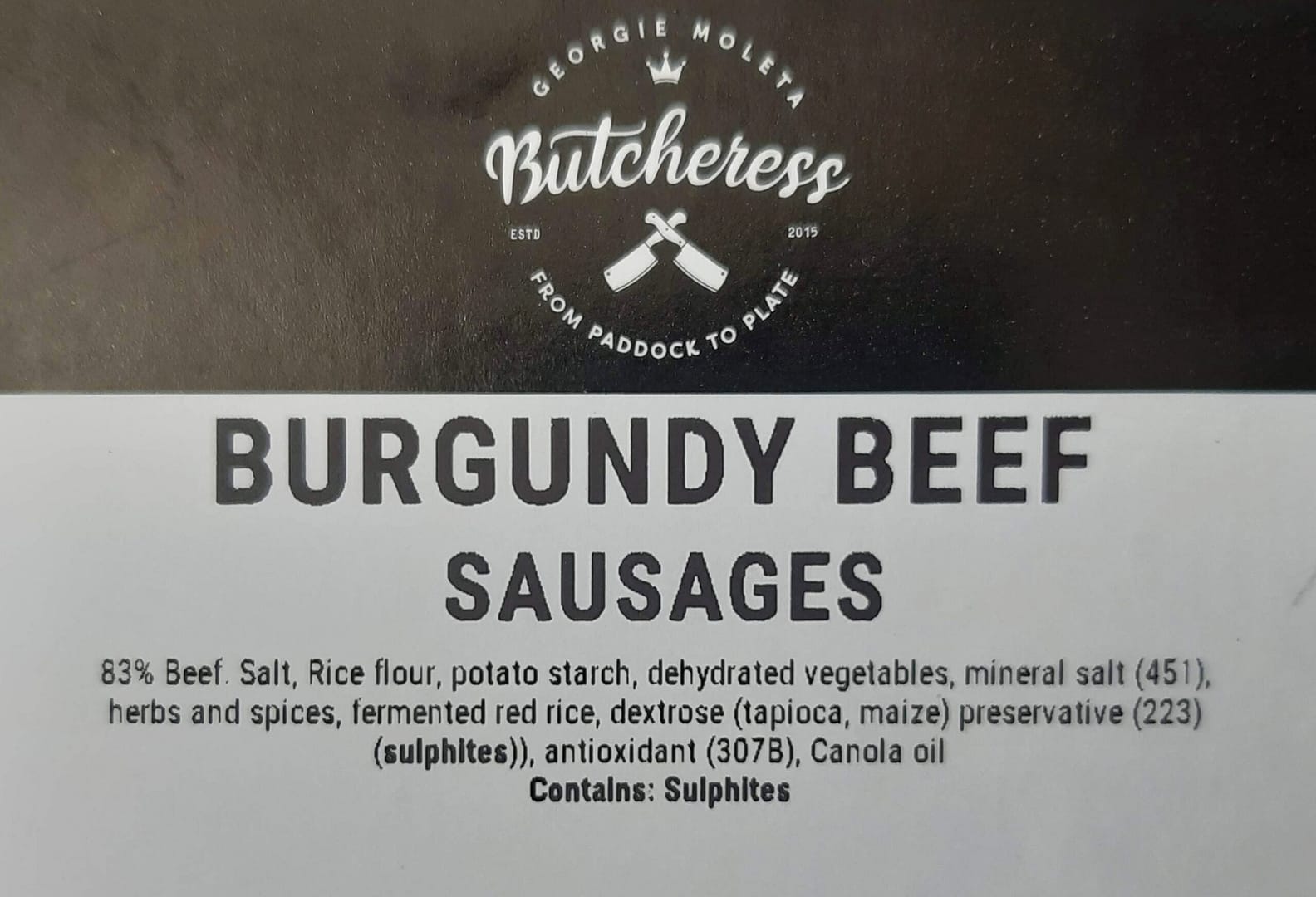 Burgundy Beef Sausages - Image 2