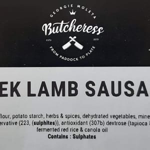 Greek Lamb Sausages