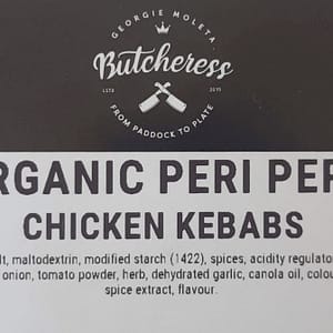 Organic Peri Peri Chicken Kebabs
